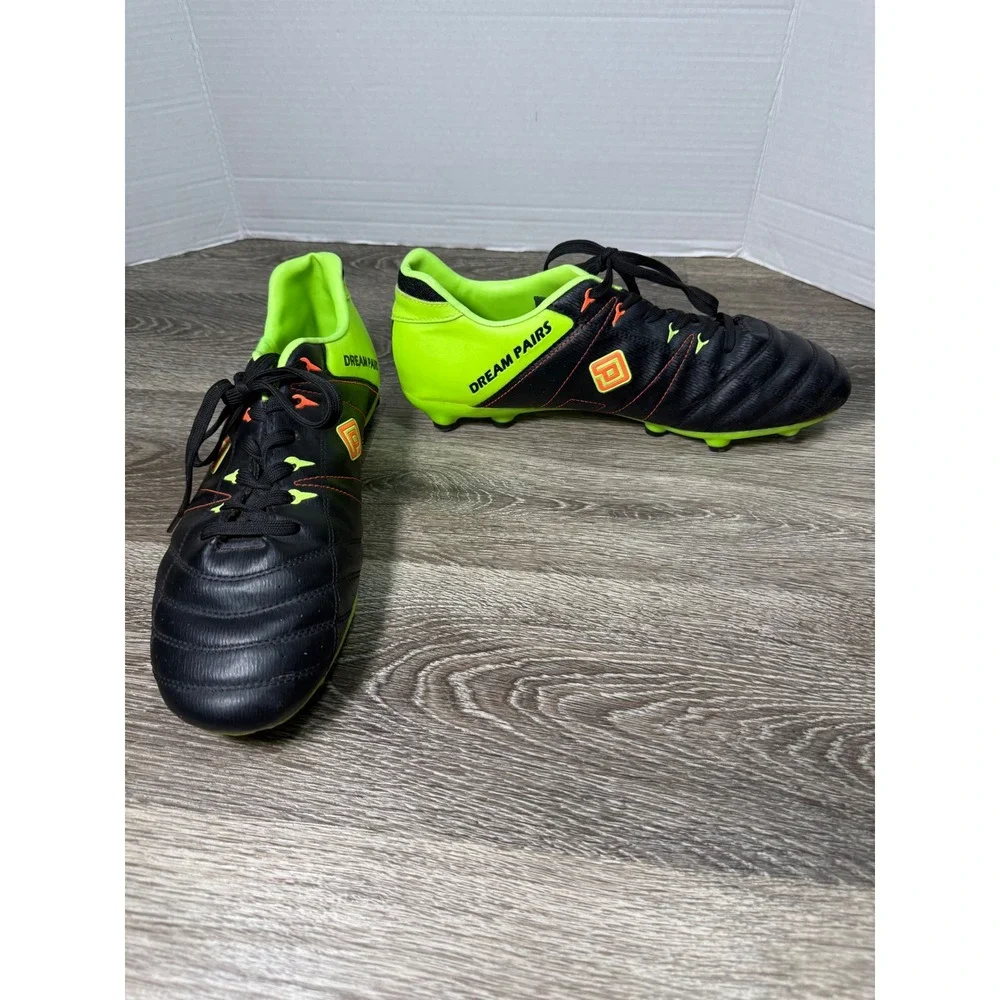 Dream Pairs Mens Soccer Cleats Black Neon Green Firm Ground Size 10.5 Blokecore